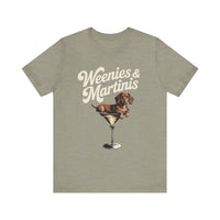 Load image into Gallery viewer, Weenies and Martinis Dachshund T-Shirt
