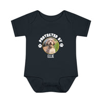 Load image into Gallery viewer, Personalized Baby Protected By Dog Onesie
