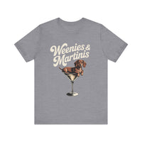 Load image into Gallery viewer, Weenies and Martinis Dachshund T-Shirt
