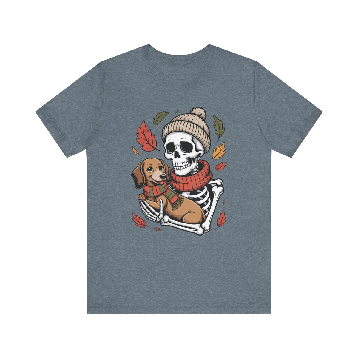 Dachshund Skeleton Fall T-Shirt
