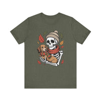Load image into Gallery viewer, Dachshund Skeleton Fall T-Shirt
