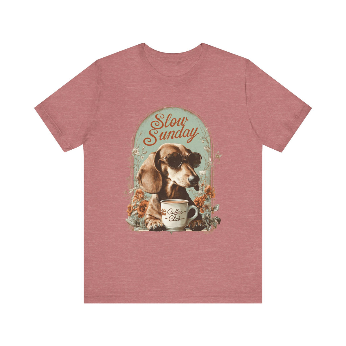 Slow Sunday Coffee Club Dachshund T-Shirt