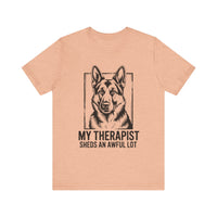 Load image into Gallery viewer, My Therapist Sheds an Awful Lot German Shepard T-Shirt
