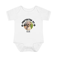 Load image into Gallery viewer, Personalized Baby Protected By Dog Onesie
