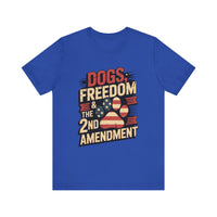 Load image into Gallery viewer, Dogs, Freedom and The 2nd Amendment T-Shirt
