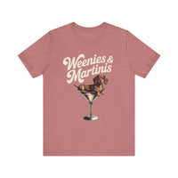 Load image into Gallery viewer, Weenies and Martinis Dachshund T-Shirt
