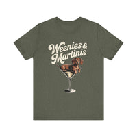 Load image into Gallery viewer, Weenies and Martinis Dachshund T-Shirt
