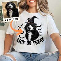 Load image into Gallery viewer, Personalized Lick or Treat Dog Halloween Shirt

